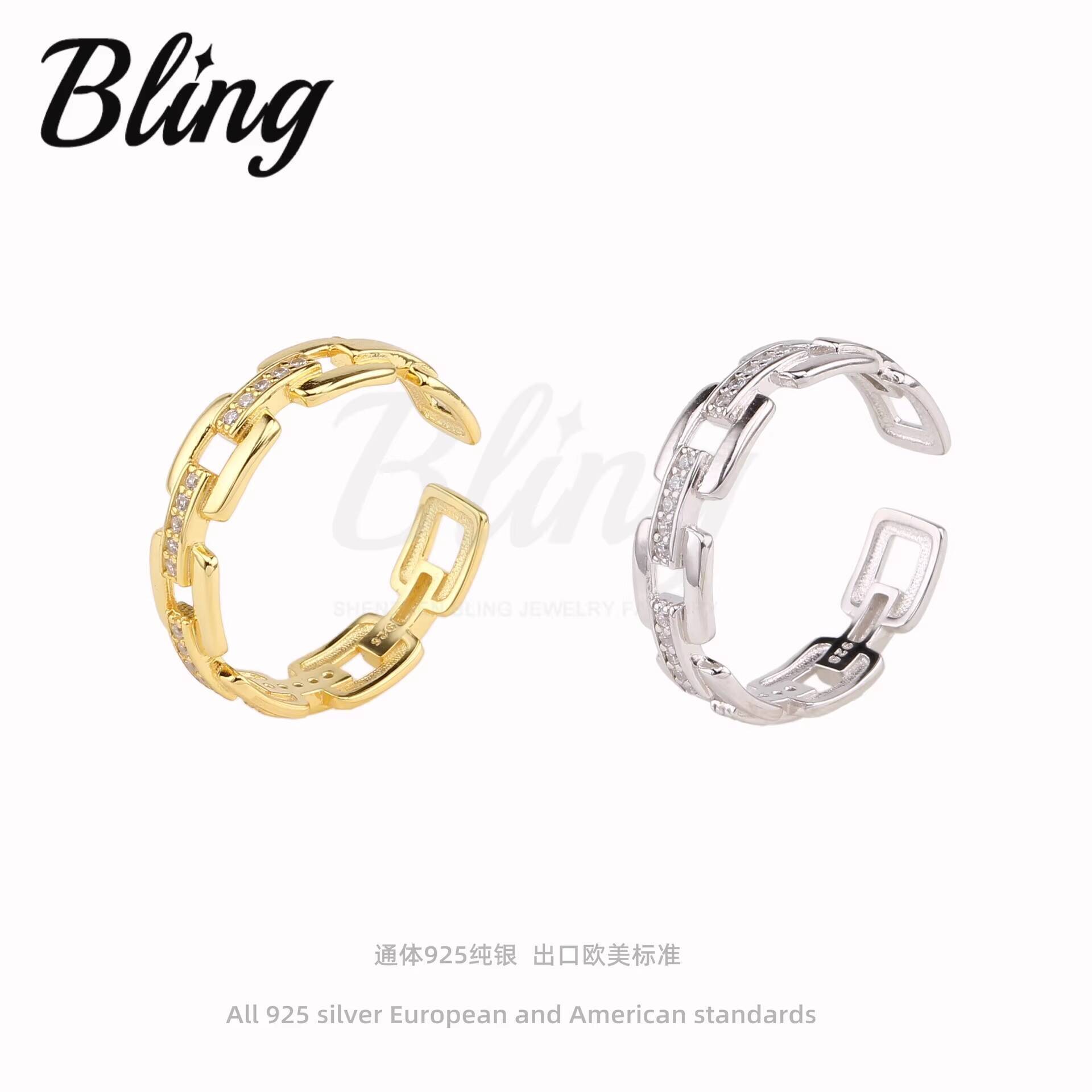 BLING Wholesale Jewelry Men Women 14k 18k Gold Plated Moissanite Lab Diamond Ring 925 Sterling Silver Bands Engagement Gift Ring