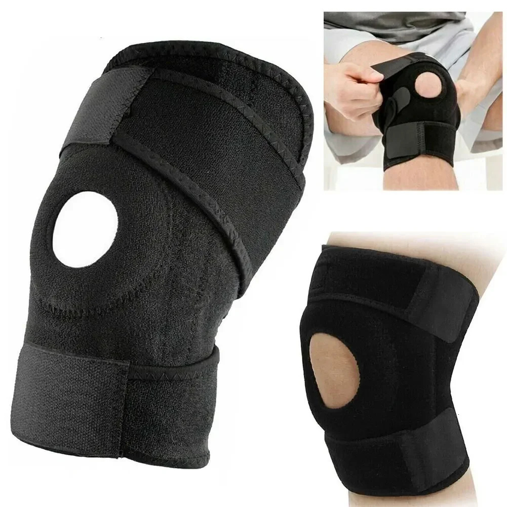Knee Brace Pain Relief Support with Side Stabilizers Adjustable Buckle Joint Arthritis For Men Women 250708