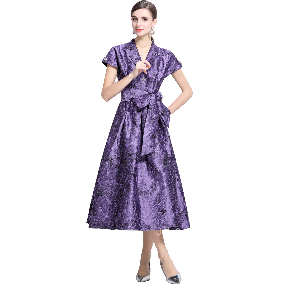 1689 Spring Summer Jacquard Long Elegant Party Dress Long Skirt Temperament Socialite Dress