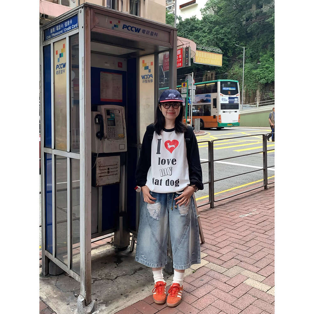 2025 Summer New Ripped Pants Men American Style Loose Casual Washed Cropped Jeans Trend