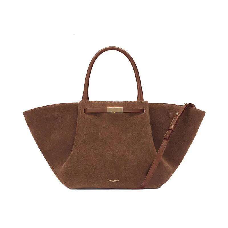 Suede surface large capacity commuter mommy tote shoulder bag handbag