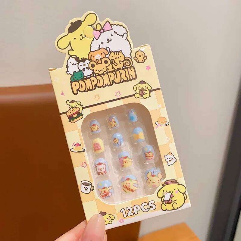 Kuromi Children's Stickers Girls Cute Detachable Sweet Pieces Wearable Nail Art Decals for Kids Anime Accessories X250720 X250720