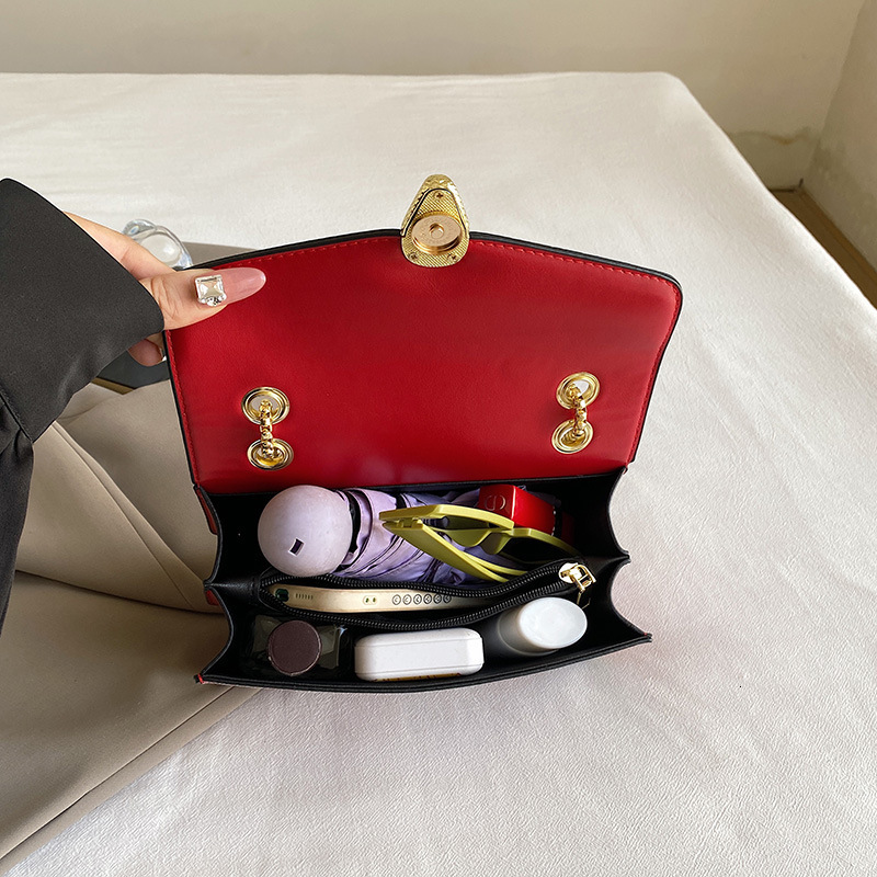 Luxury Brand Designer Bag Snake Pattern Bag Women's Bag Cross-Border Bags 2024 New European And American Retro Chain Bag Women's Single Shou