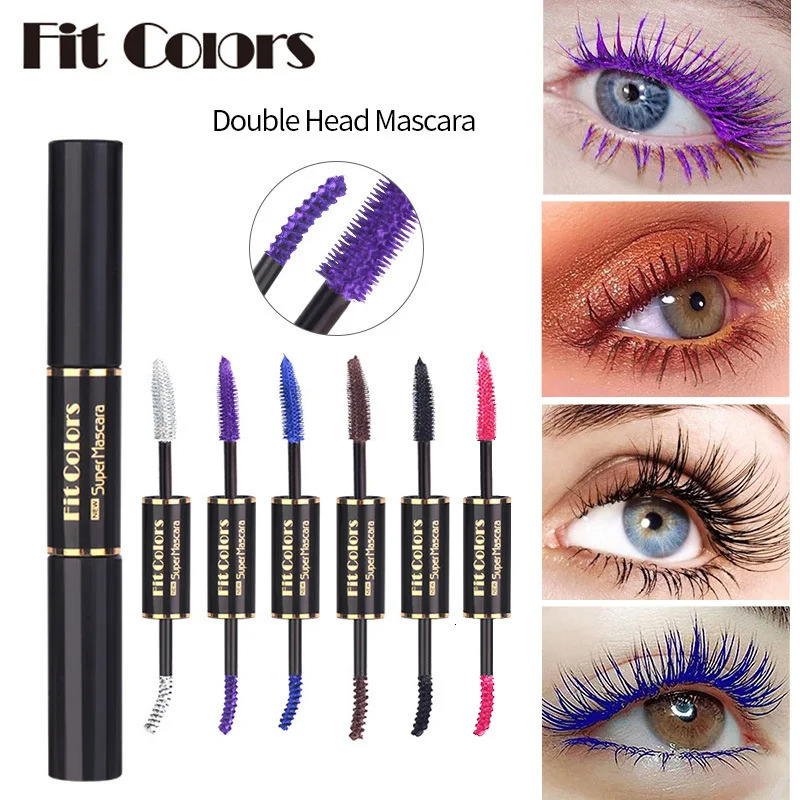Fit Colors Double Head Mascara FIT Colors Double Head Mascara Volumizing Waterproof Non-Smudging Multi-White Mascara 250717