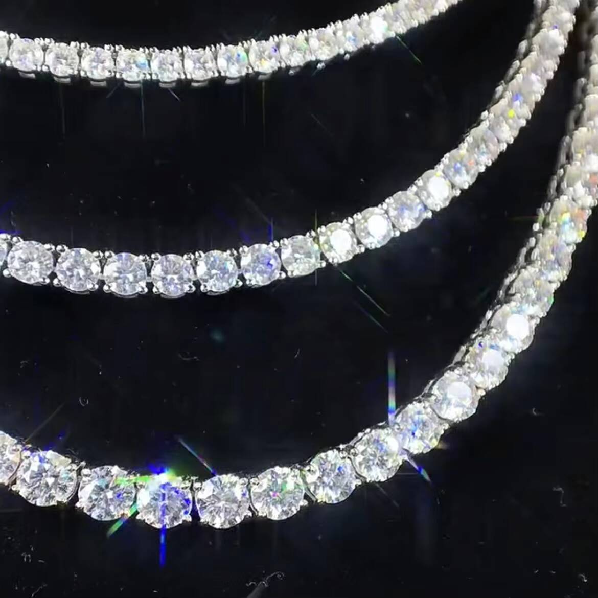 18K Rose Gold IGI Lab Diamond Tennis Necklace GIA Certified Mens Diamond Chain for Weddings Gifts Parties Classic Style