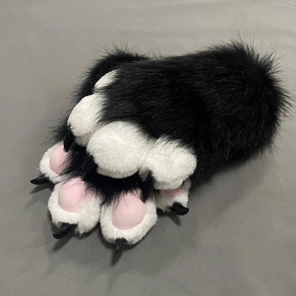 Tsute Tsosplay Tsostume Gloves Plush Cat Paw Gloves Cat Claw Mittens Tsosplay Pros Furry Squeaky Kig Fursuit Kigurumi Thicken Warm 250717