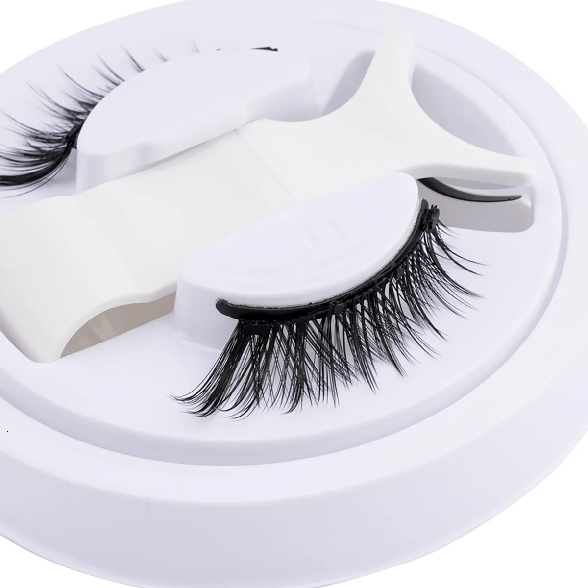 Magnetic Eyelashes Set 1 Pair Reusable No Glue Needed False with Tweezers Curly Faux Lashes Makeup Tool 250714