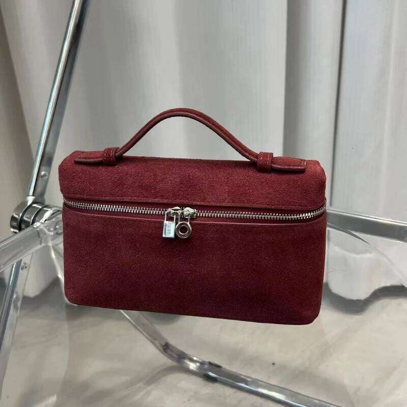 New Frosted Suede Lunch Box Hand-Held Shoulder Messenger Bag