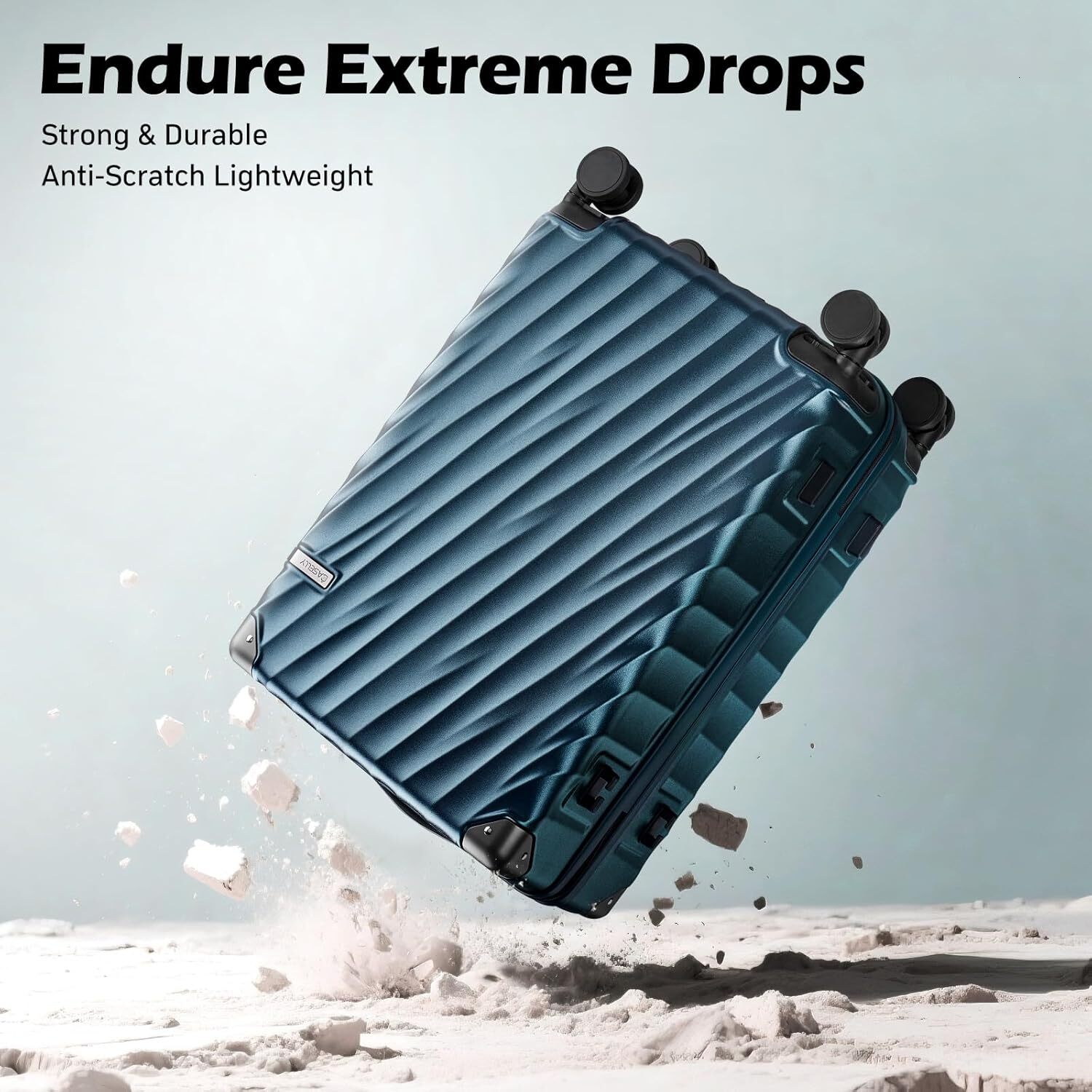 Lage sets piece Spinner designer bag Wheels, PC Hard Shell Travel Lage, Carry On suitcase with TSA Lock,YKK Zippers,Charcoal Metallic Navy, 3 Piece Se