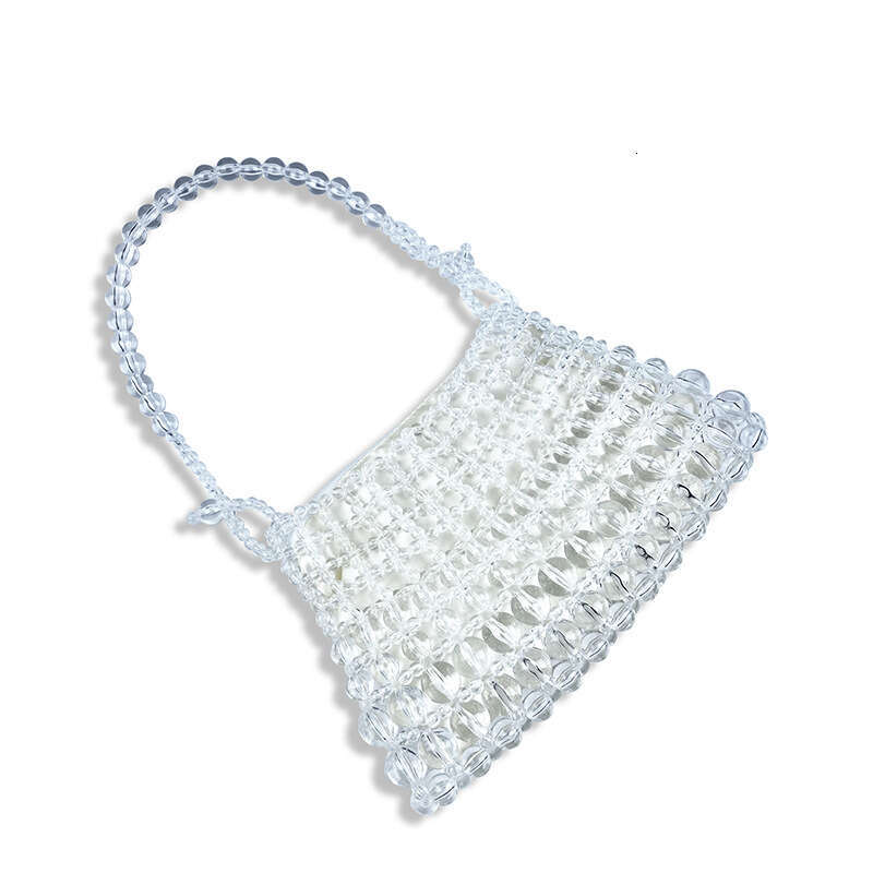 24 Autumn New Women's Wedding Transparent Beaded Handwoven Single Shoulder Handbag