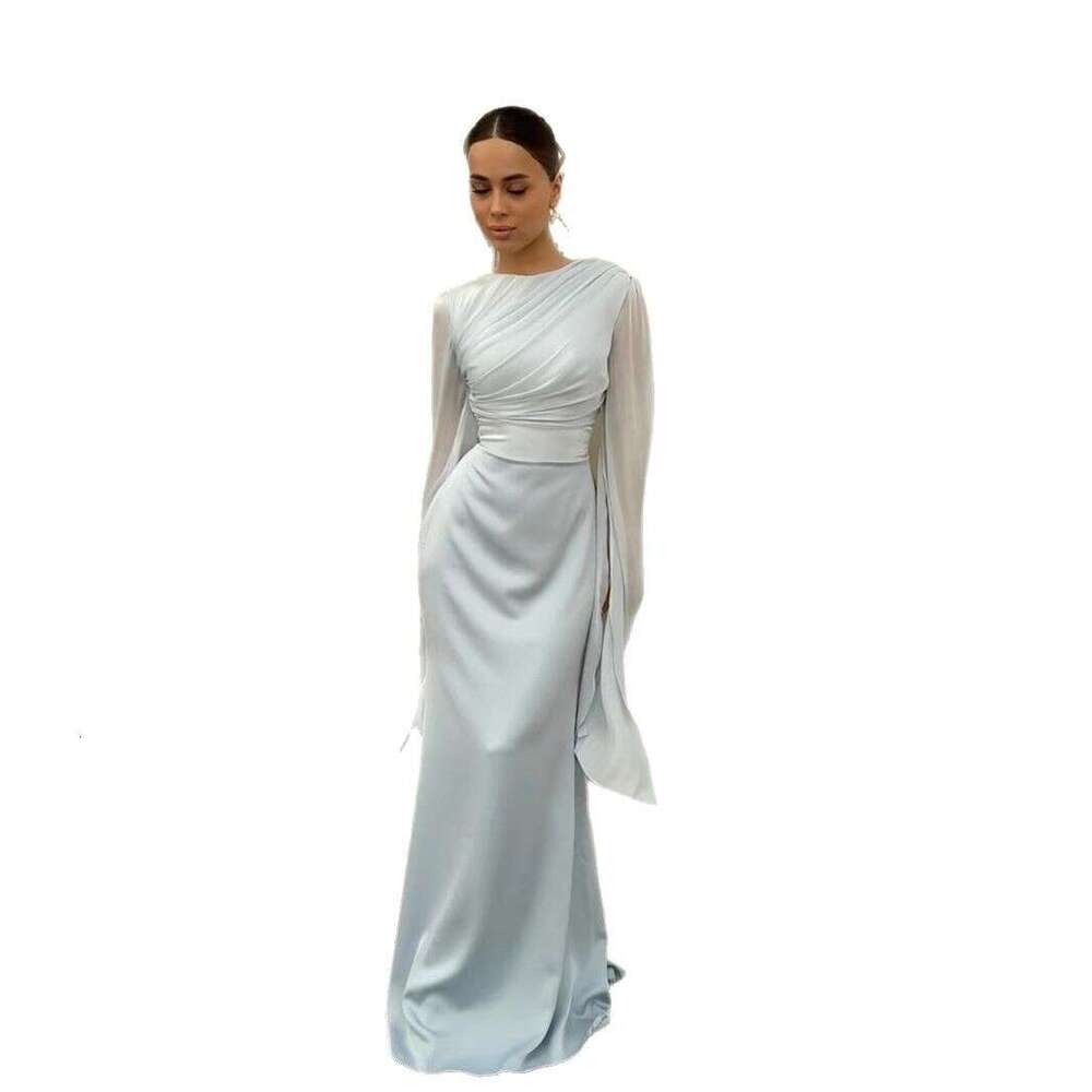 2025 Spring New Slim Waist Tie Sleeve Long Elegant Fashion Women's Dress from