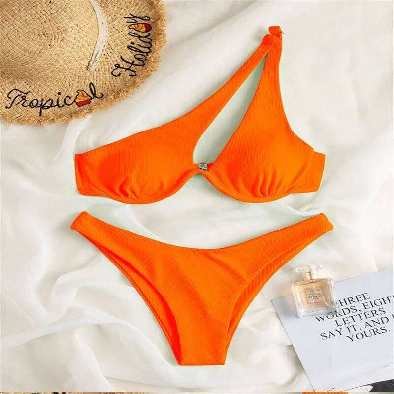 2024 Woman Multicolour Swimwear Bathing Suit Sole Shoulder Sling Underwire Swimsuit Sexy Hotsweet Bikini Set New
