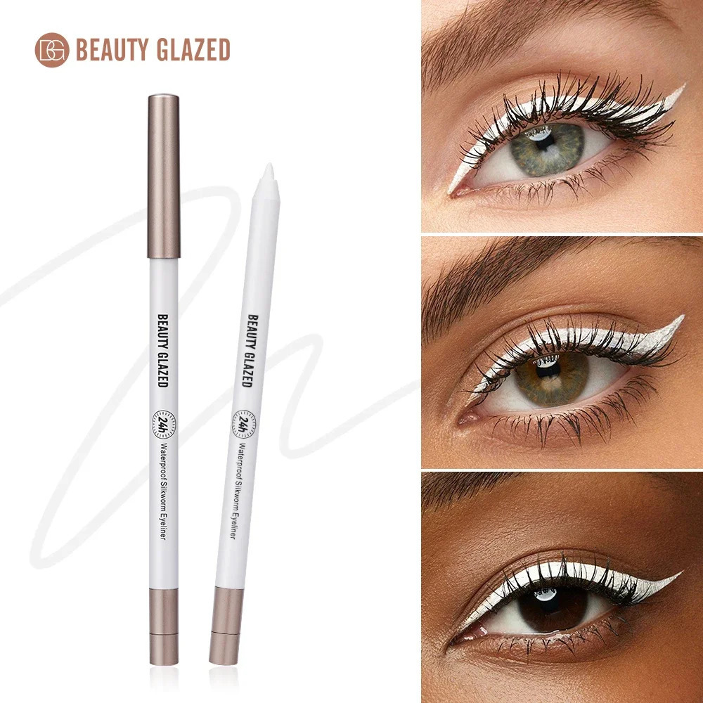 BEAUTY GLAZED Lasting Soft Gel Waterproof Highlighter Gel Pen White eyeliner Lying Silkworm Pen Eyes Makeup 250712