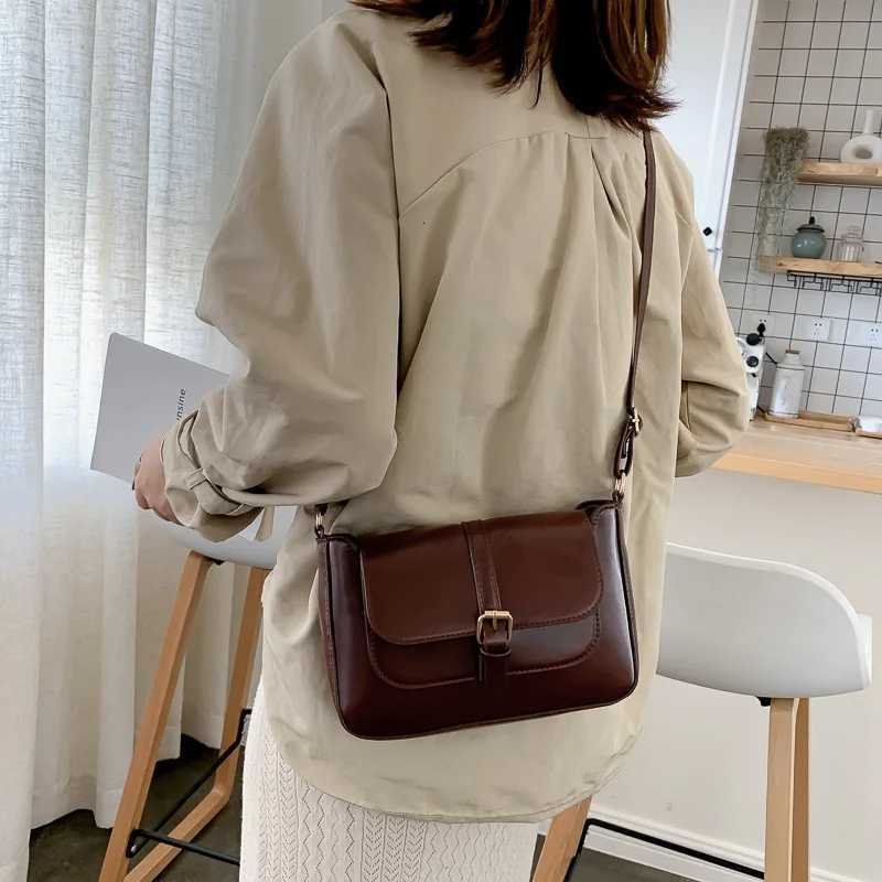 Vintage Shoulder Crossbody Bags For Women PU Leather Womens Trend Fashion Handbags And Purse Small Female Messenger Bag Y250719