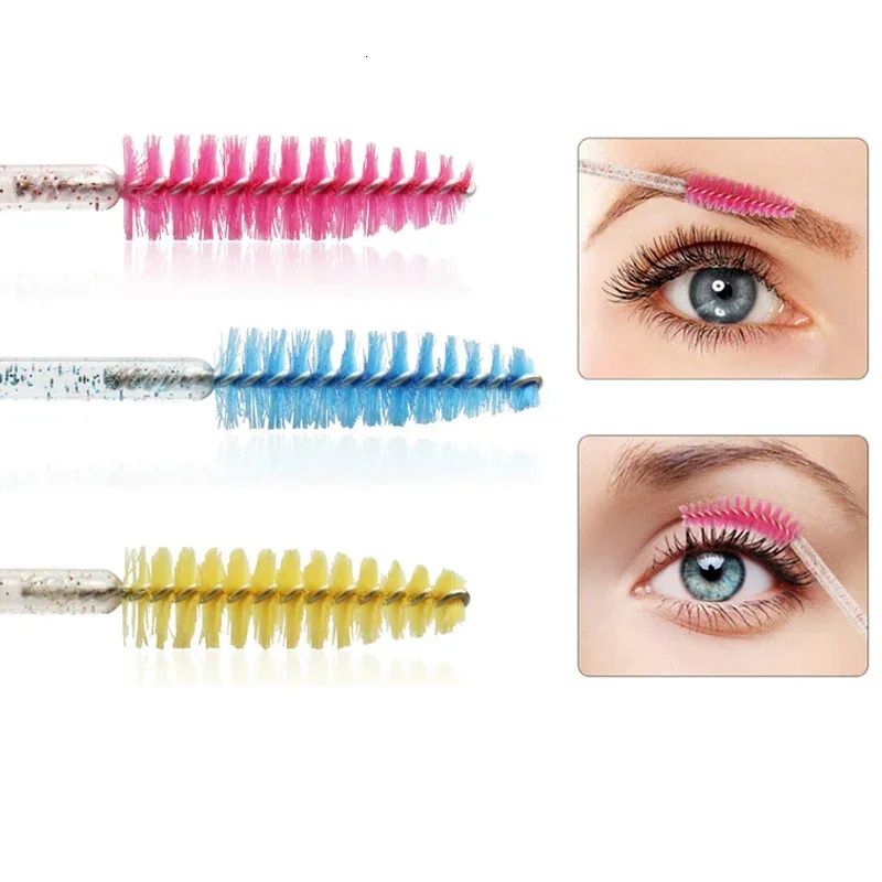 100Pcs Mascara Wand Eyelash Disposable Eyebrow brush Applicator Spoolers Eye Lashes Cosmetic Brushes Set makeup tools 250716