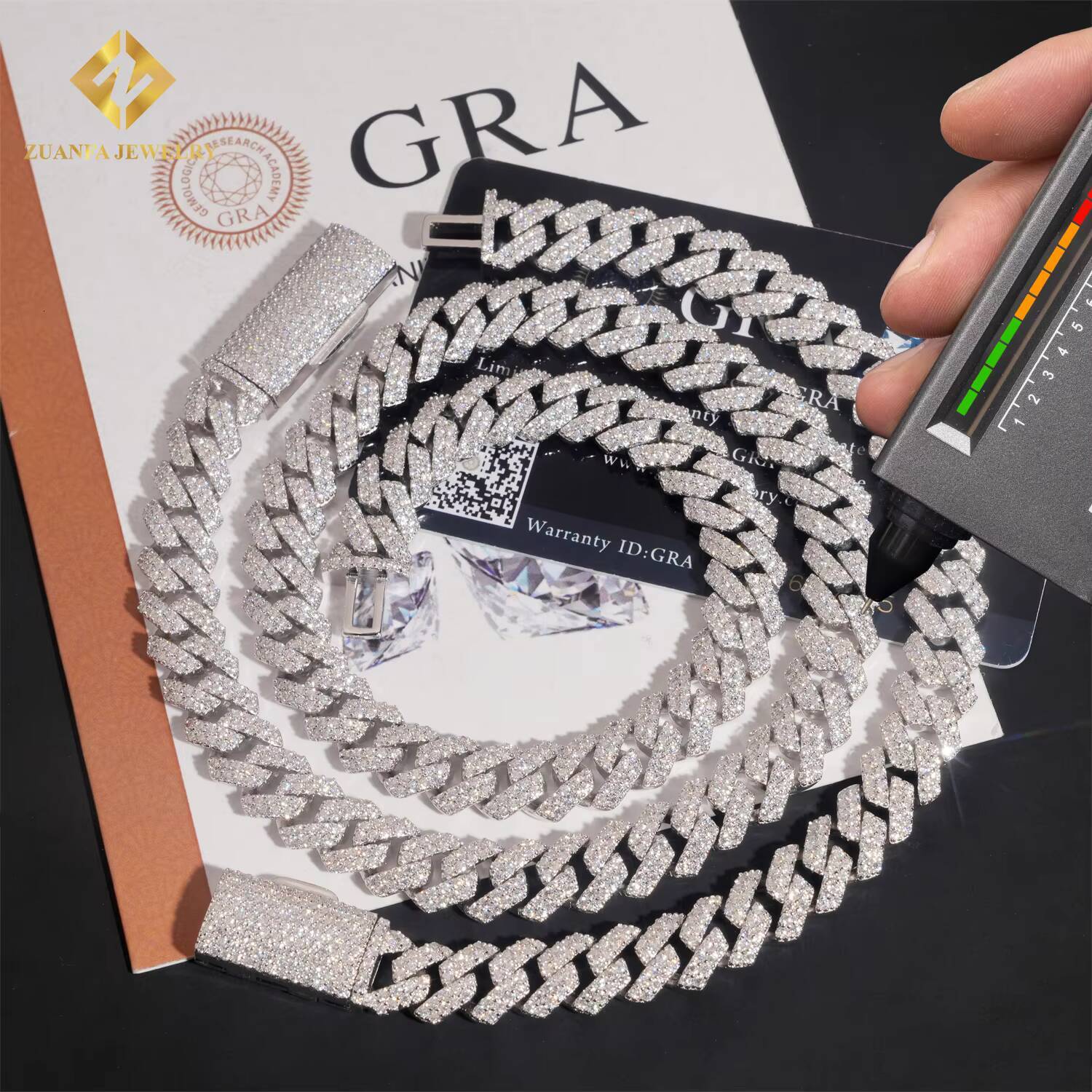 Sale Promotion 10mm Fine Men Jewelry Iced Out Diamond Cuban Link Chain Hip Hop Jewelry VVS Moissanite Bracelet Necklace