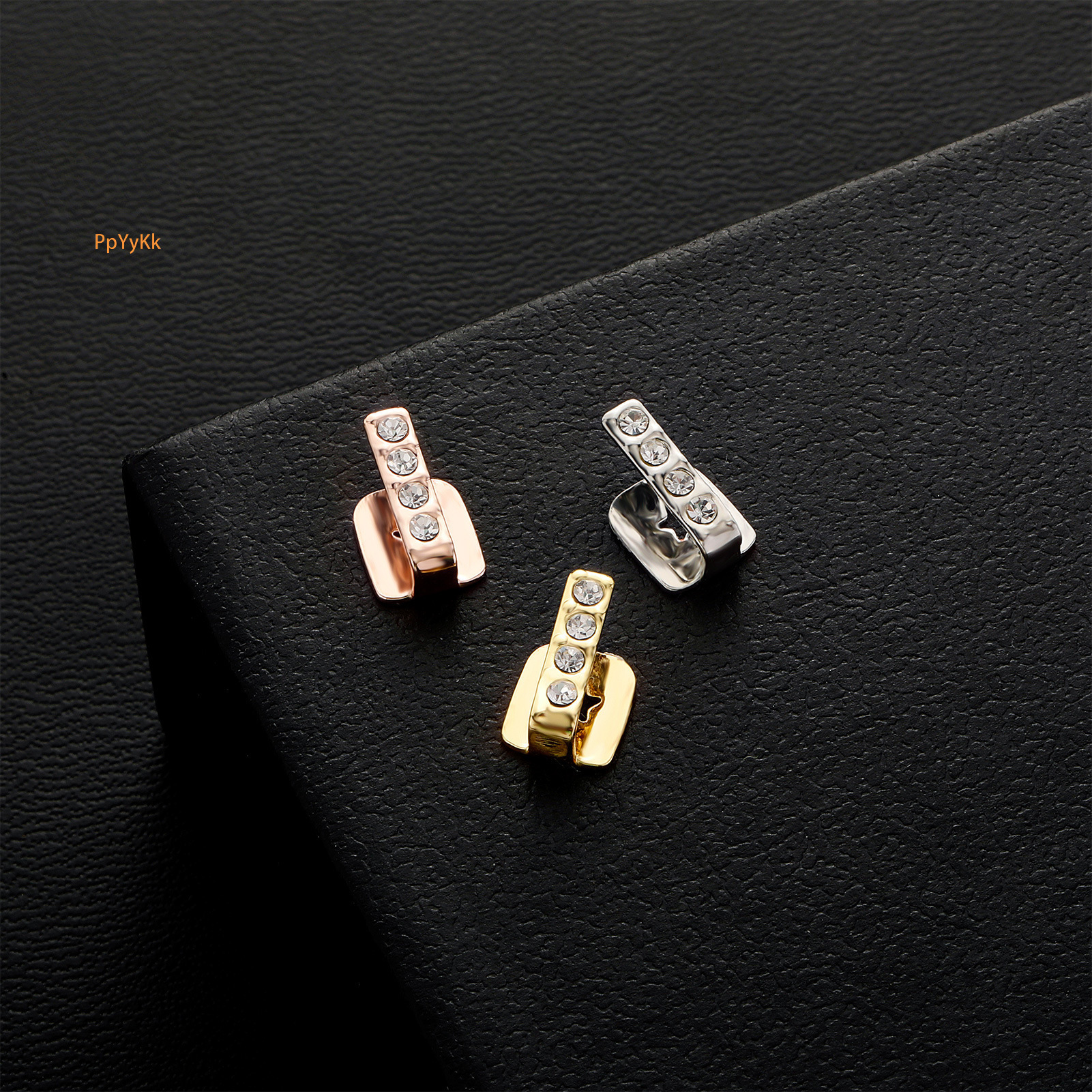 Single Vertical Bar Hollow Two-Tone Grillz Daily Street Cool Iced Out Gold Teeth Hip Hop Versatile Accessory