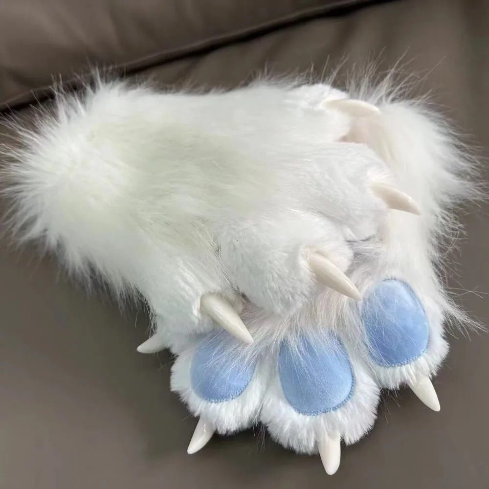Tsute Tsosplay Tsostume Gloves Plush Cat Paw Gloves Cat Claw Mittens Tsosplay Pros Furry Squeaky Kig Fursuit Kigurumi Thicken Warm 250717