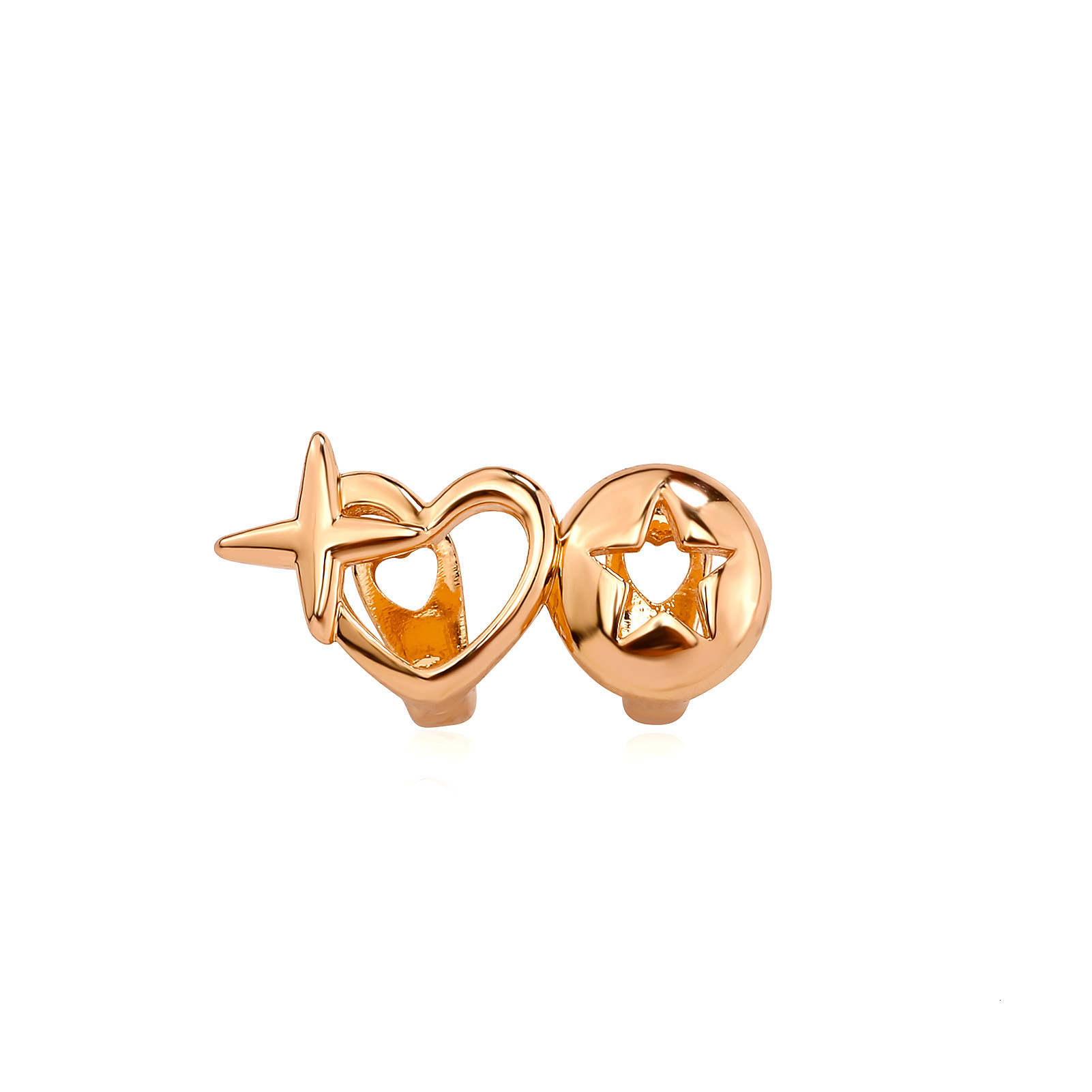Hip Hop Star Grillz Hollow Polished Electroplated Gold Teeth Christmas Unique Tooth Jewelry High Quality