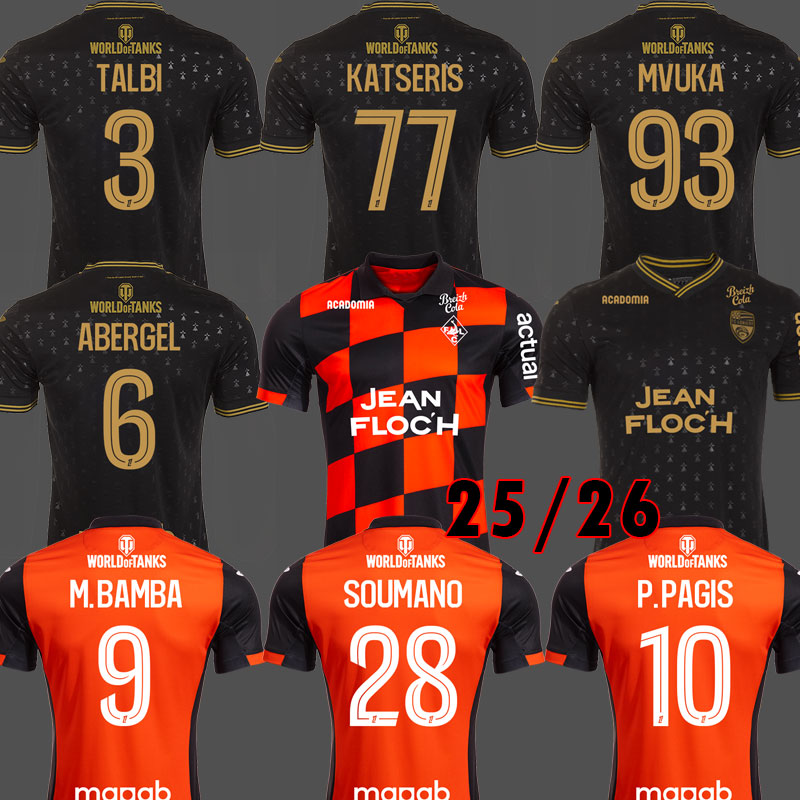 MAILLOT FC Lorient soccer jerseys 25 26 Five Sails maillot de foot 2025 2026 SOUMANO KATSERIS Men kits Five Harbors football shirts TALBI M. BAMBA P. PAGIS uniforms 999
