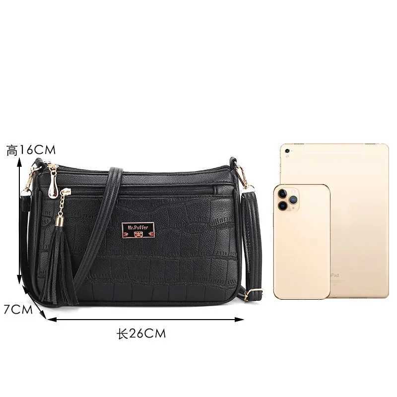 2025 Spring Messenger Bag Versatile Large Capacity Womens Crossbody Elegant Mom Bag Crocodile Small Square Handbag Y250719