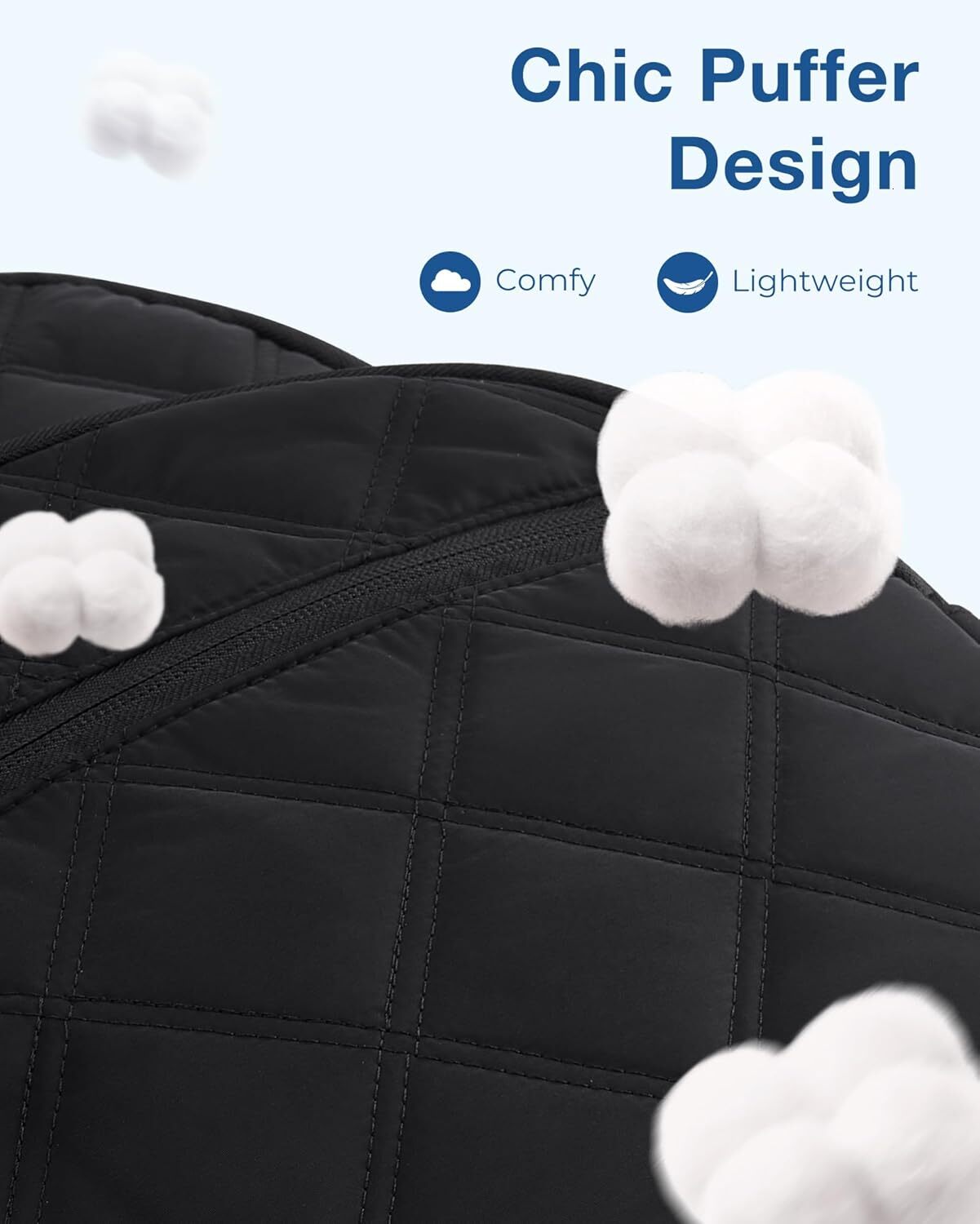 YMX 583 70 BAGSMART Travel Backpack, College Backpack for Women, Quilted Small Computer Bookbag, Water-Resistant 15.6 Inch Laptop Casual Bag, Black