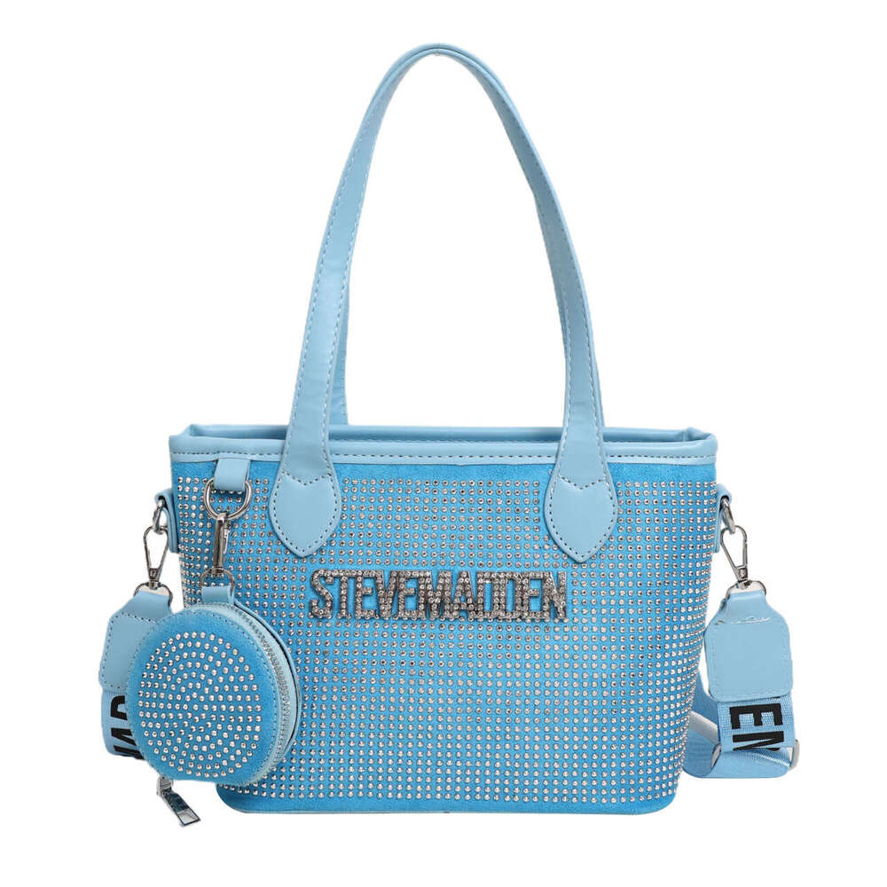 Niche Bags Fashion Simple Trendy Rhinestone Letter Handbag 2024 New Style Textured Crossbody Bag