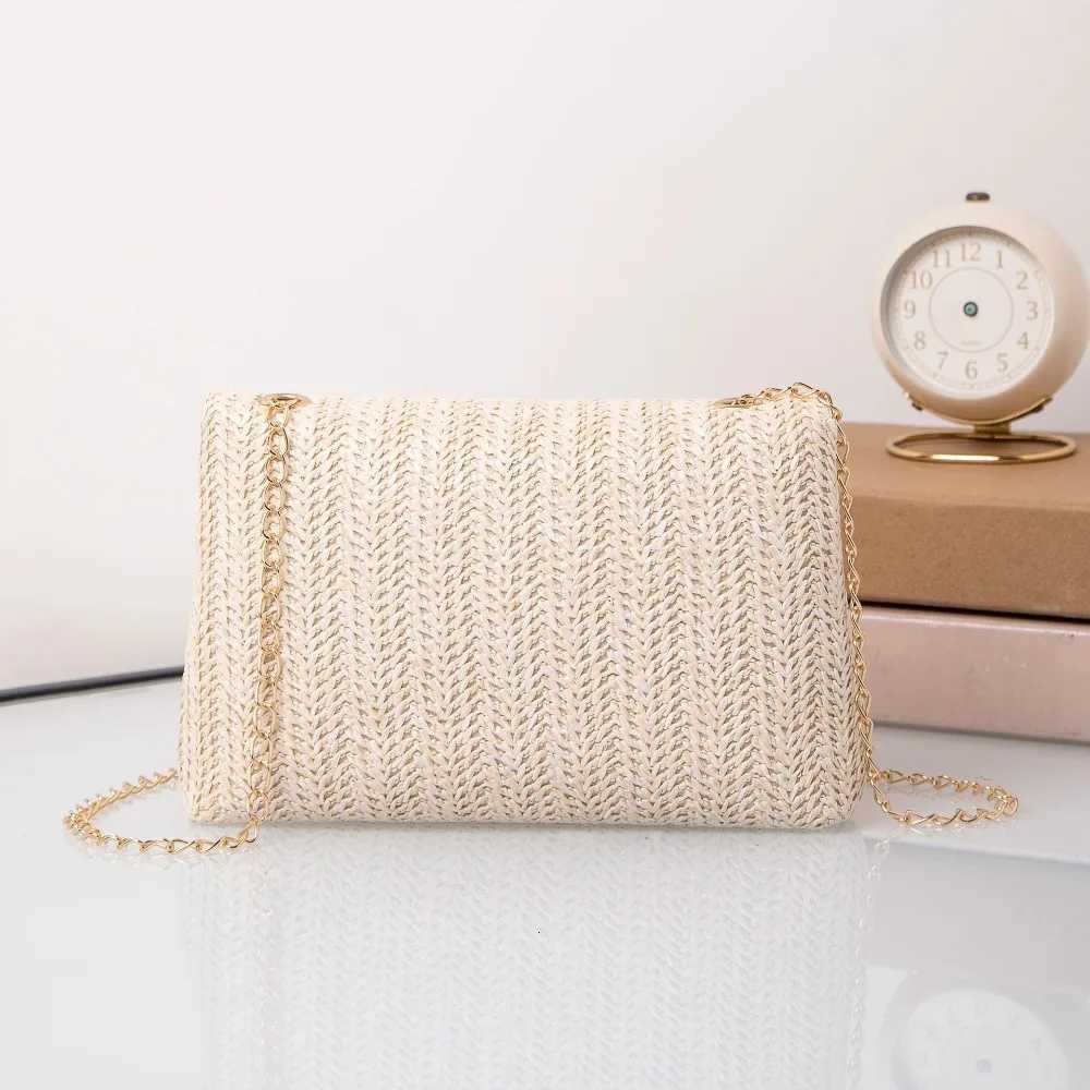 Fashion Straw Shoulder Bag Handmade High Capacity Clutch Handbag Woven Beach Bag Women Y250719