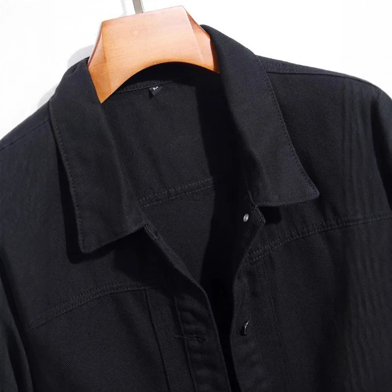 2025 Spring Summer Vintage n Mens Black Denim Vest Male Sleeveless Jackets Cotton Coat Tank Top Casual Jean 250707