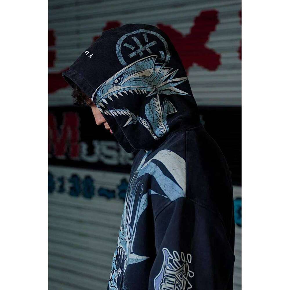 Y2k Blue Eyes White Dragon Graphic Hoodies Grunge Streetwear Sweatshirt Tops Oversized Hoodie Gothic Haruku Men Clothing