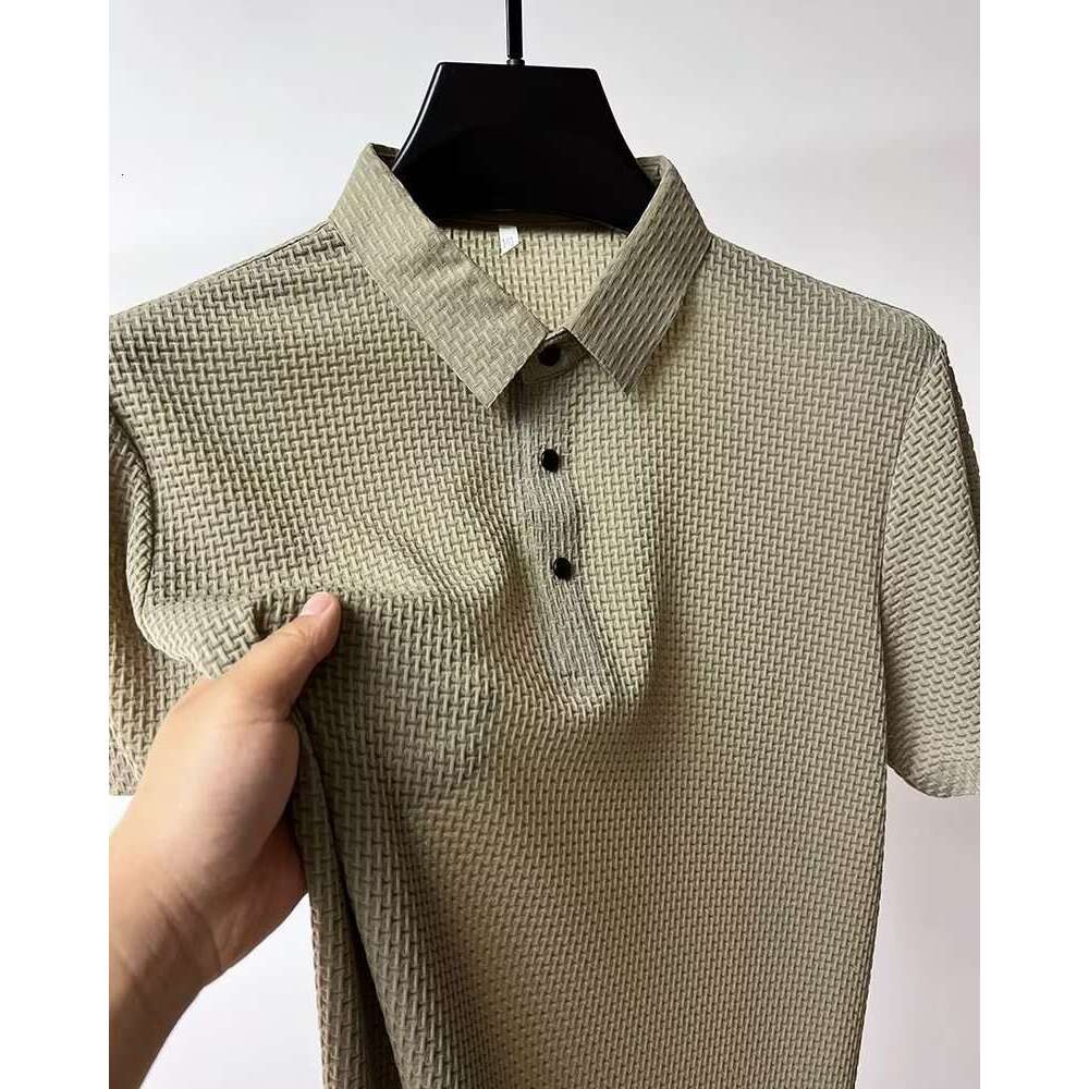 19+0.5 Summer 2023 New Men's Business Casual Polo Shirt with Turn-down Collar