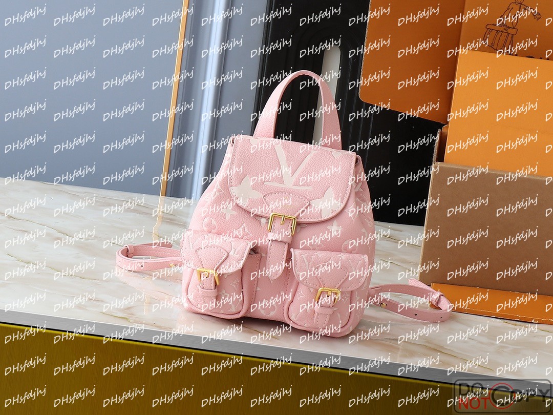 10AA Quality Luxury Designer Bag Fashion Women pink Backpack Handbags Leather Mochila Escolar School Bags For Teenagers Girls Top-handle Backpack bag