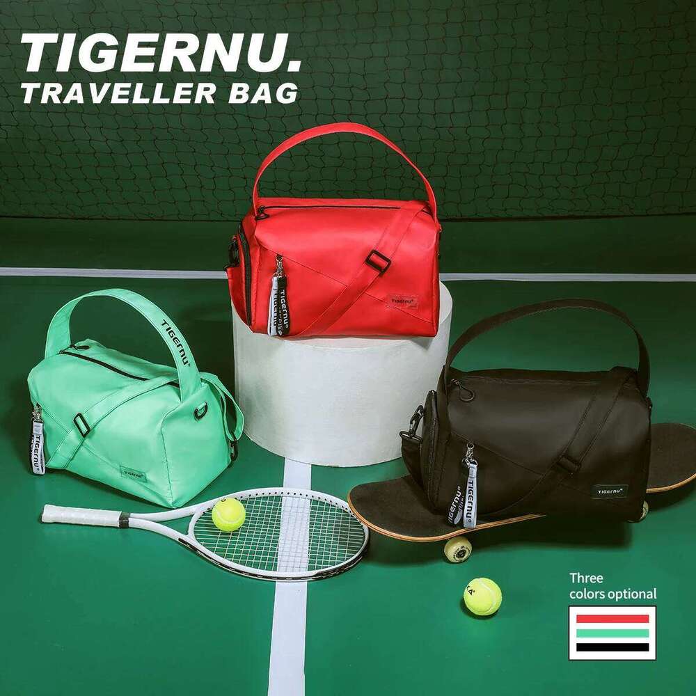 Tigernu Girl Sports Gym Femaletravel Duffel Handbags Fiess With Shoes Compartment For Women Light Weight Shot Trip Bag