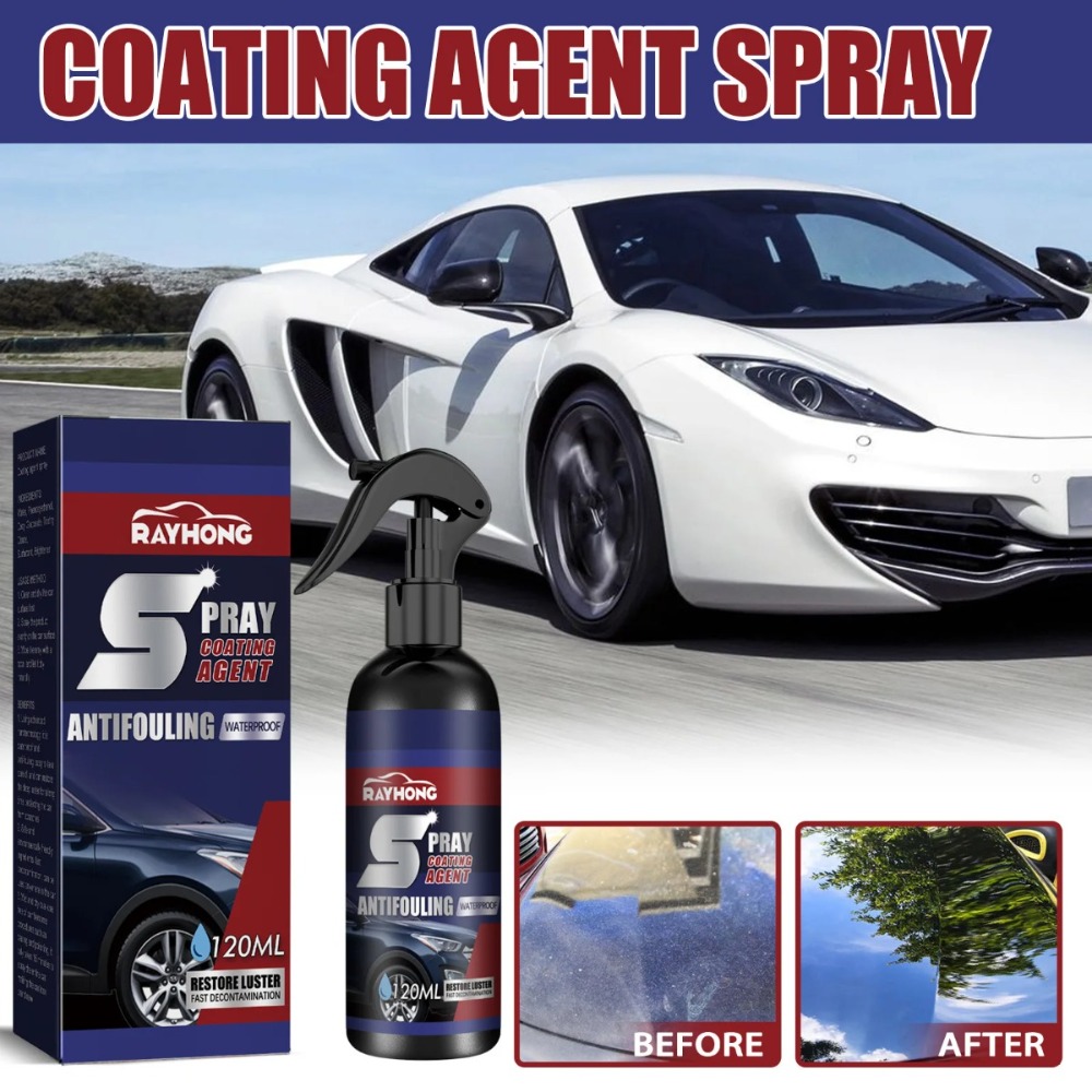 120ml Car Coating Spray Paint Reviver Detailing Polish Decontamination Agent Deep Gloss Restorer for Car Surface Blackening Brightening Protection