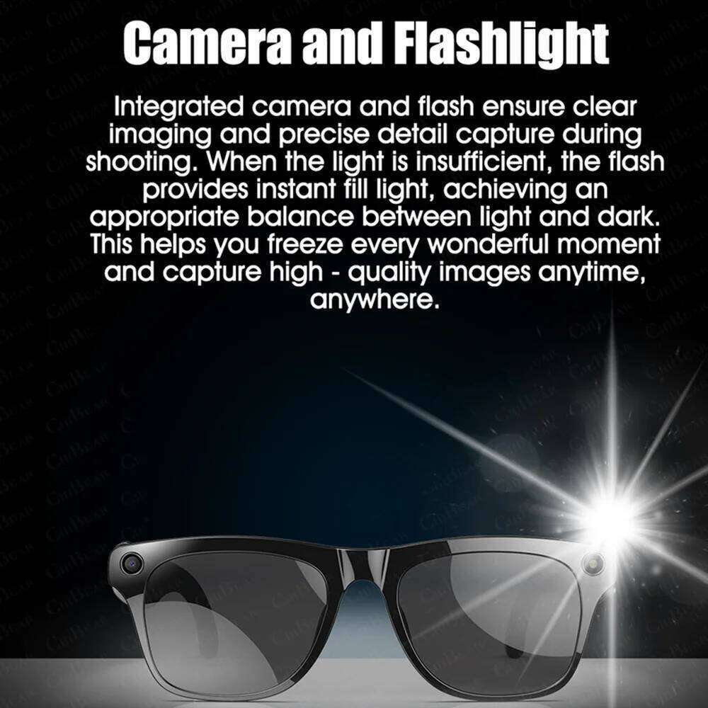 designer Fashion AI 100MP Camera Waterproof Bluetooth Call Playing Music Smart Identify Pictures Use ChatGPT sunglasses