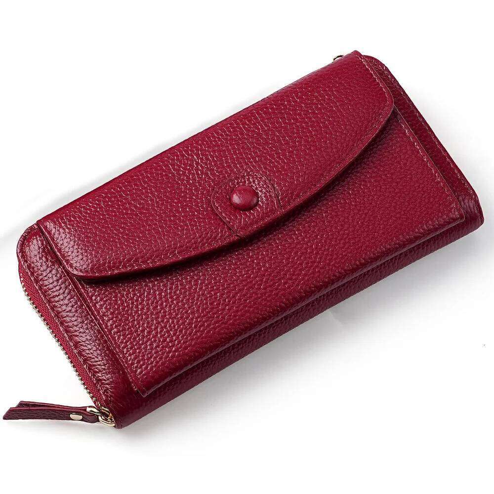 Multifunctional Genuine Purse Bag 2025 New Card Holder Women Wallet Fashion Ladies Real Cow Leather Clutch