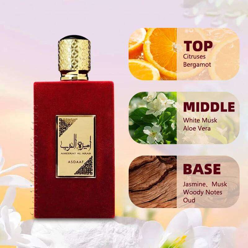 Asdaaf Ameerat Al Arab Eau de Parfum Spray For Original High Quality Arabian Perfume Longlasting Attract Women Men X250720