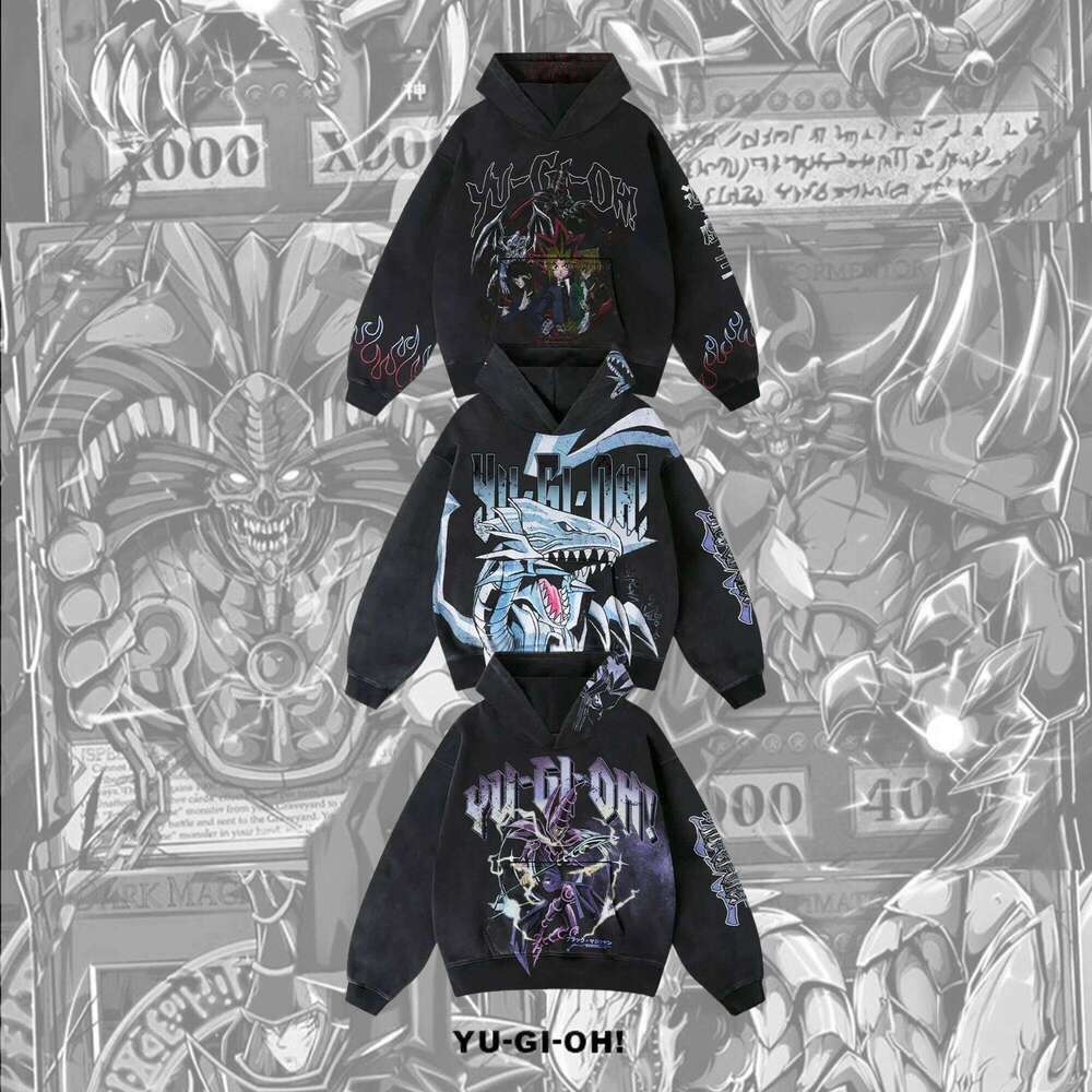 Y2k Blue Eyes White Dragon Graphic Hoodies Grunge Streetwear Sweatshirt Tops Oversized Hoodie Gothic Haruku Men Clothing