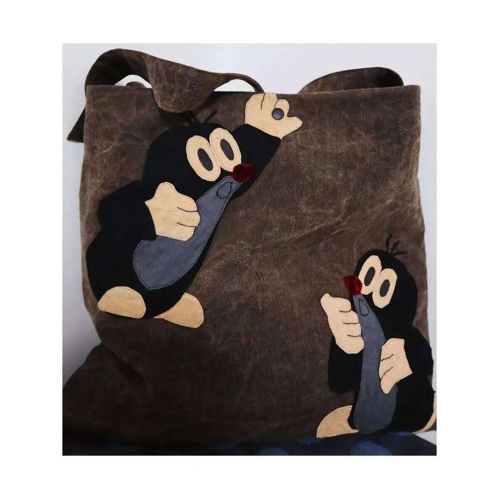 Designer Bag Cute Happy Mole Krtek Bags Women Large Capacity Class Student Tote College Style Commuter Handbag Female Shoulder Bag