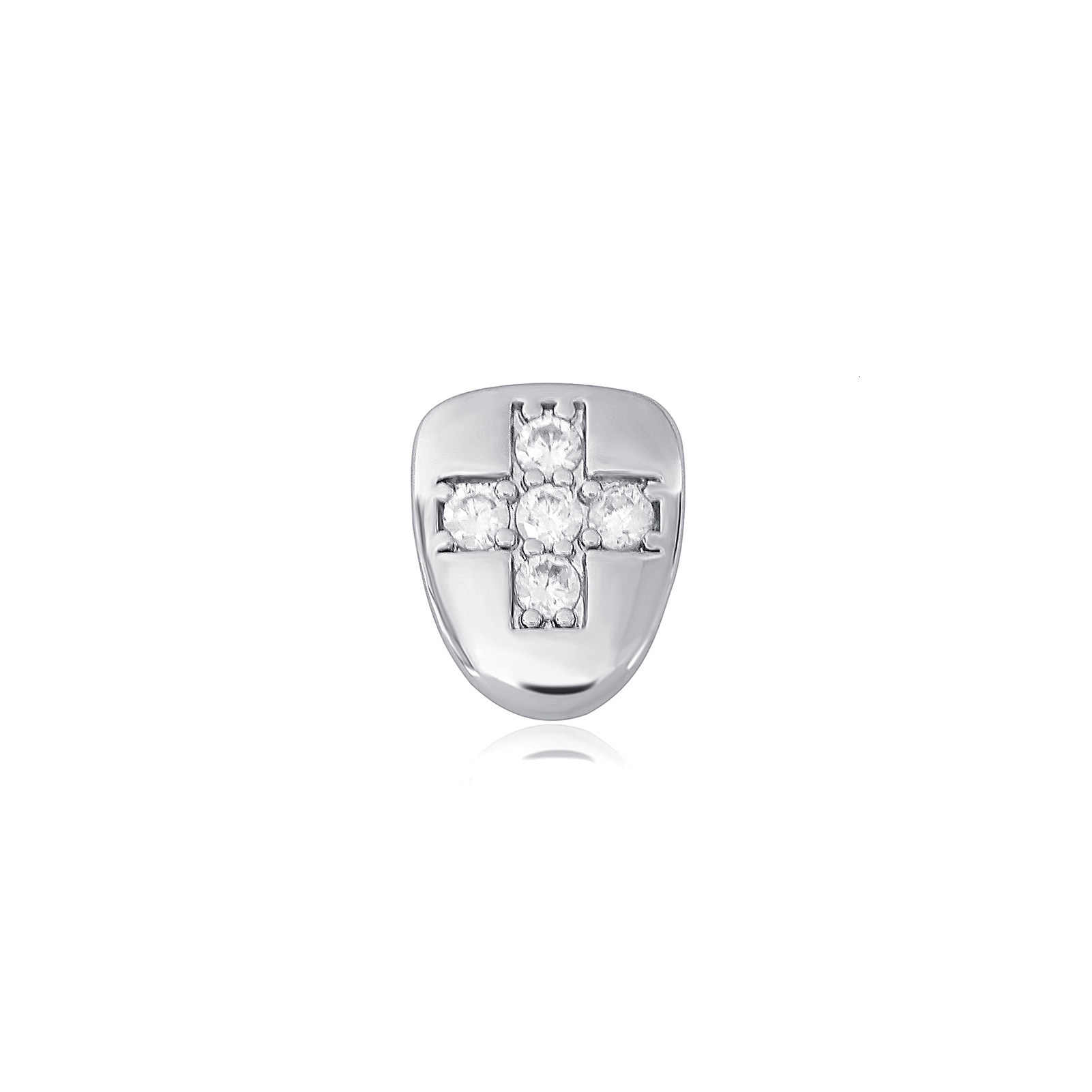 Luxury Hip Hop Grillz Single Cross Iced Out VVS Moissanite Tooth Jewelry Bling Bling HIPHOP Accessory