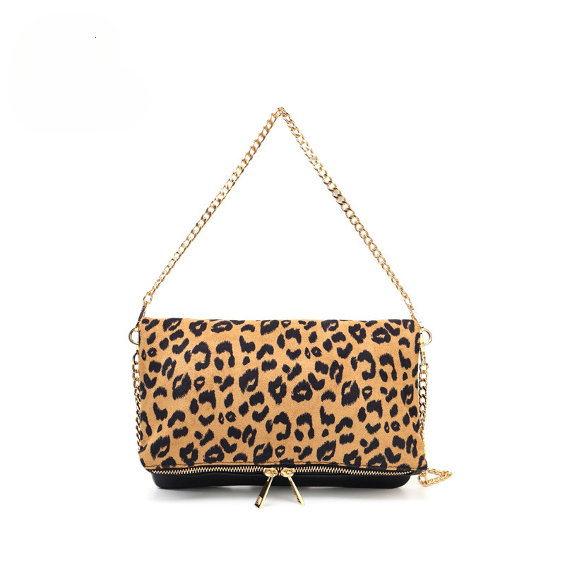Summer new women's shoulder women's crossbody bag leopard print crossbody bag retro light luxury style armpit bag layered zipper bag new des