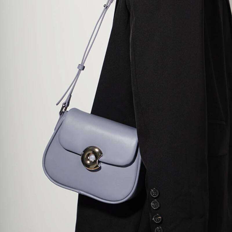 Genuine Leather Saddle bag High-Quality Single Shoulder bag Women's ag, Versatile Mobile Phone Crossbody Bag