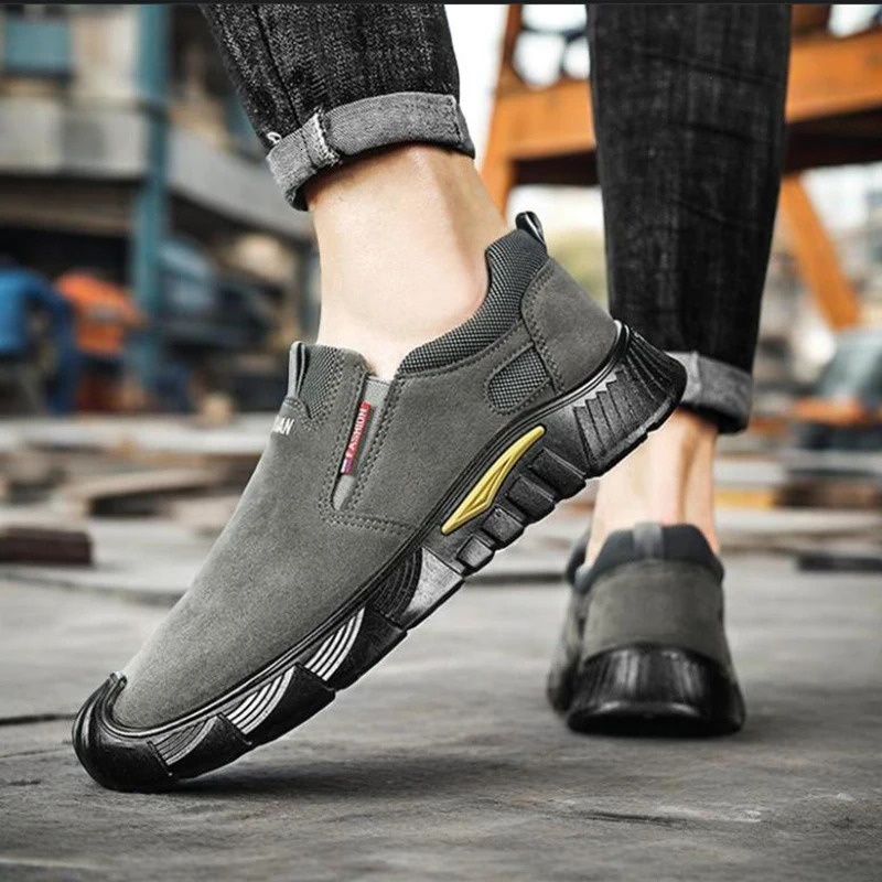 Oulylan Safety Shoes Soft Soled Wear Resistance Breathable Work Boots Lightweight Anti-Slip Durable Labor Protection 250717