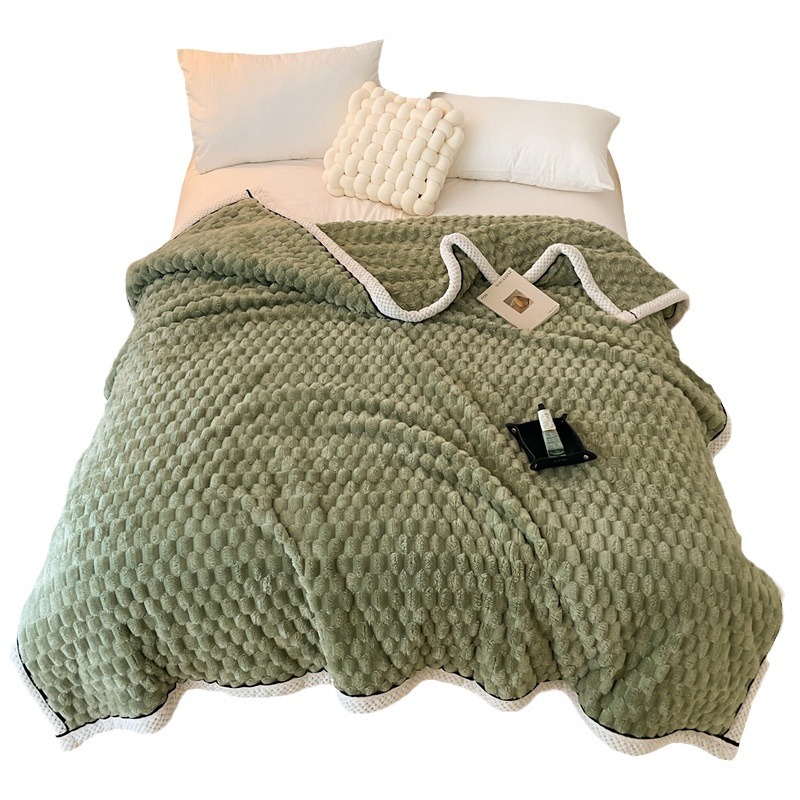 Designer blanket High gram weight beetle fleece blanket Thickened multi-functional double-sided milk fleece blanket Babe fleece cover blanket
