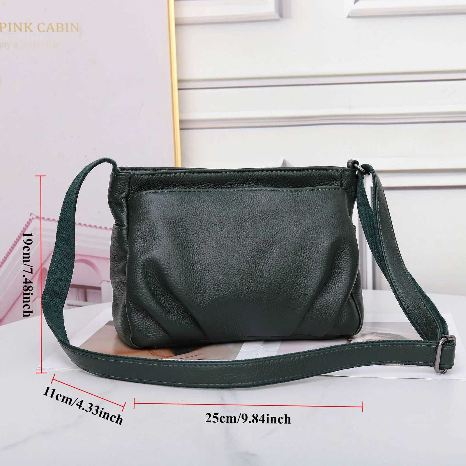 Womens Full-Grain Cowhide Leather Shoulder Bag - Spacious Convertible Tote with Multi-Compartment Organizer Commuter Handbag Y250719