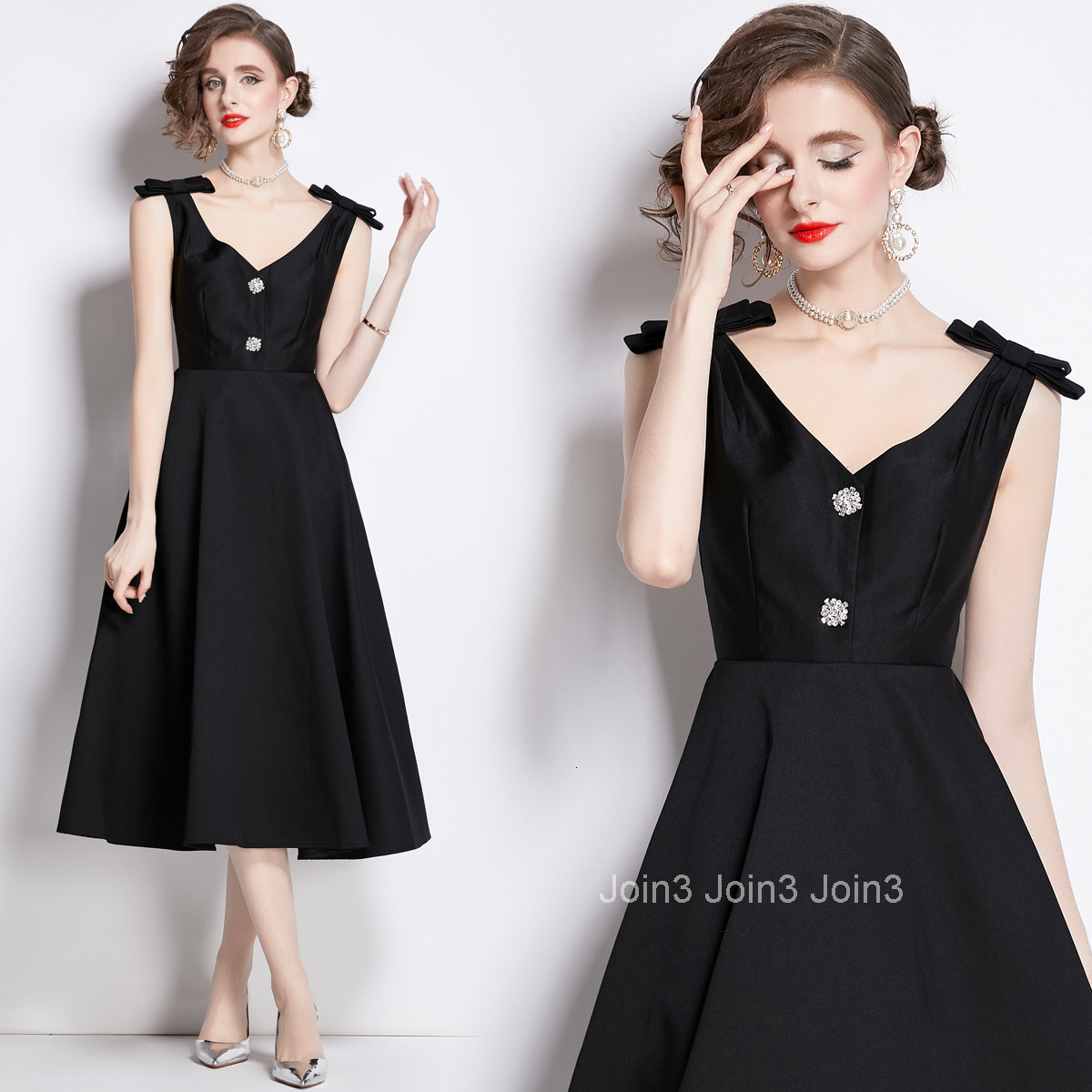 1635 Roman Holiday French Hepburn Style Cream Satin Dress Simple Annual Meeting Host Little Dress