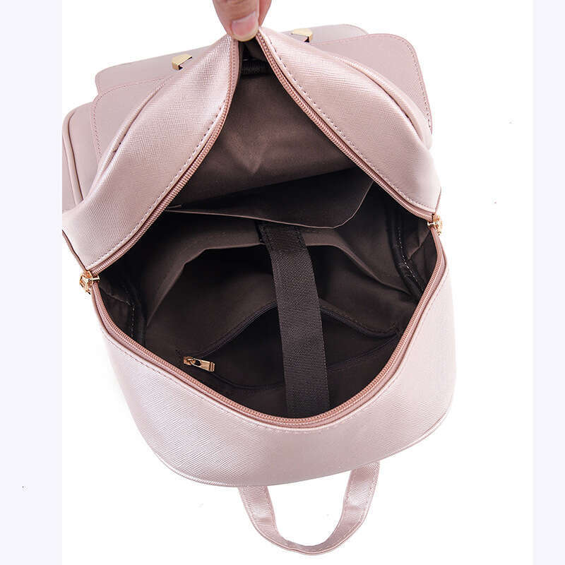 2023 New Style Korean Version Trendy Versatile Casual Small Backpack PU Fresh Fashionable Middle School Student Bag for Women