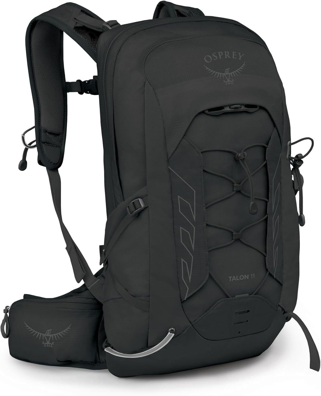 YMX 11L Men's Lightweight Hiking Backpack with Hipbelt, Black/Coal Grey