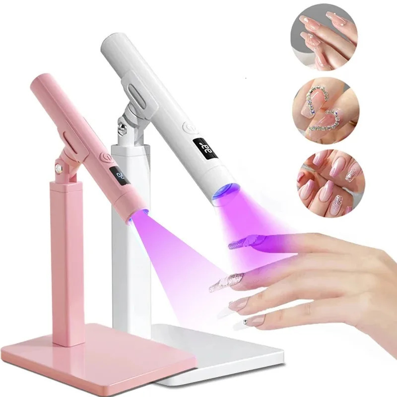 Professional Nail UV LED Lamp With Display for Nails Rechargeable Portable Mini Nail Dryer Stand UV Lamp for Nails Art Removable 250716