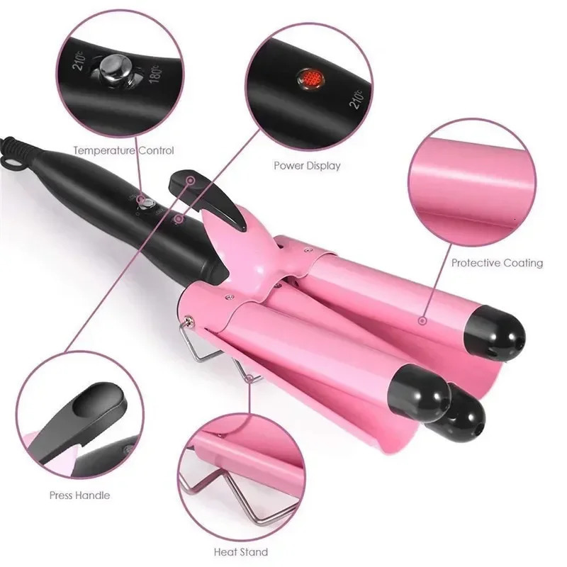 Professional Hair Curling Iron Ceramic Triple Barrel Hair-Curler Irons Hair Wave Waver Styling Tools Hair Styler Wand for Woman 250717